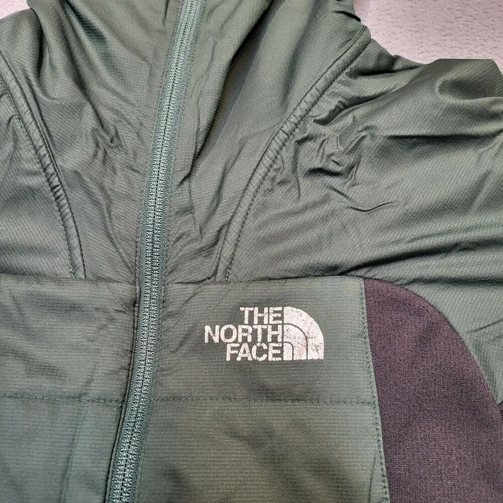 North Face Summit Series Zephyrus Hybrid Jacket Mens S Green Black Hooded
